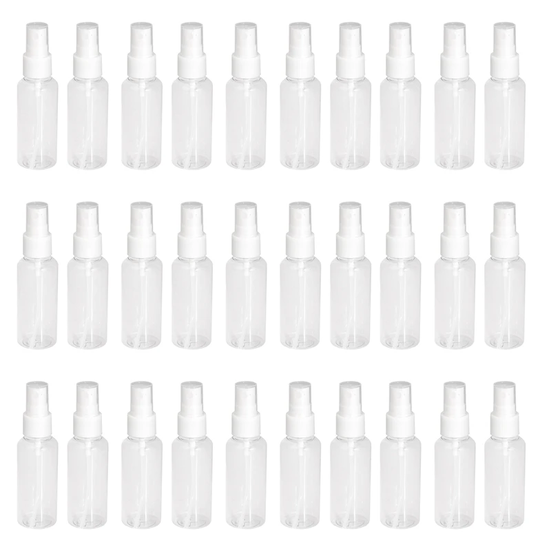 

30Pcs Transparent Empty Spray Bottles 50Ml Plastic Mini Refillable Container Empty Cosmetic Containers