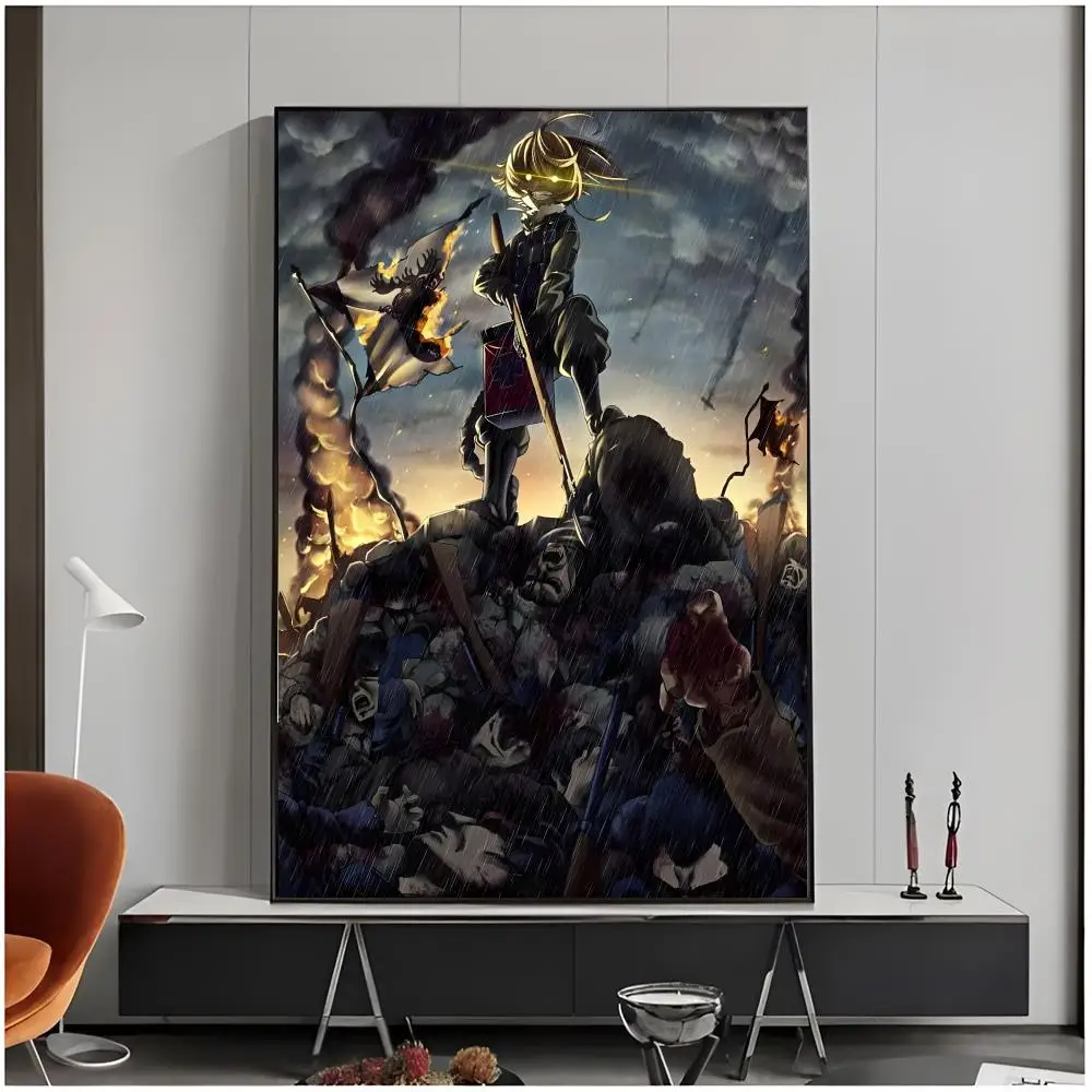 Dark Anime S-saga of Tanya the Evil Poster Living Room Bedroom Decorative Print Unframed Decor