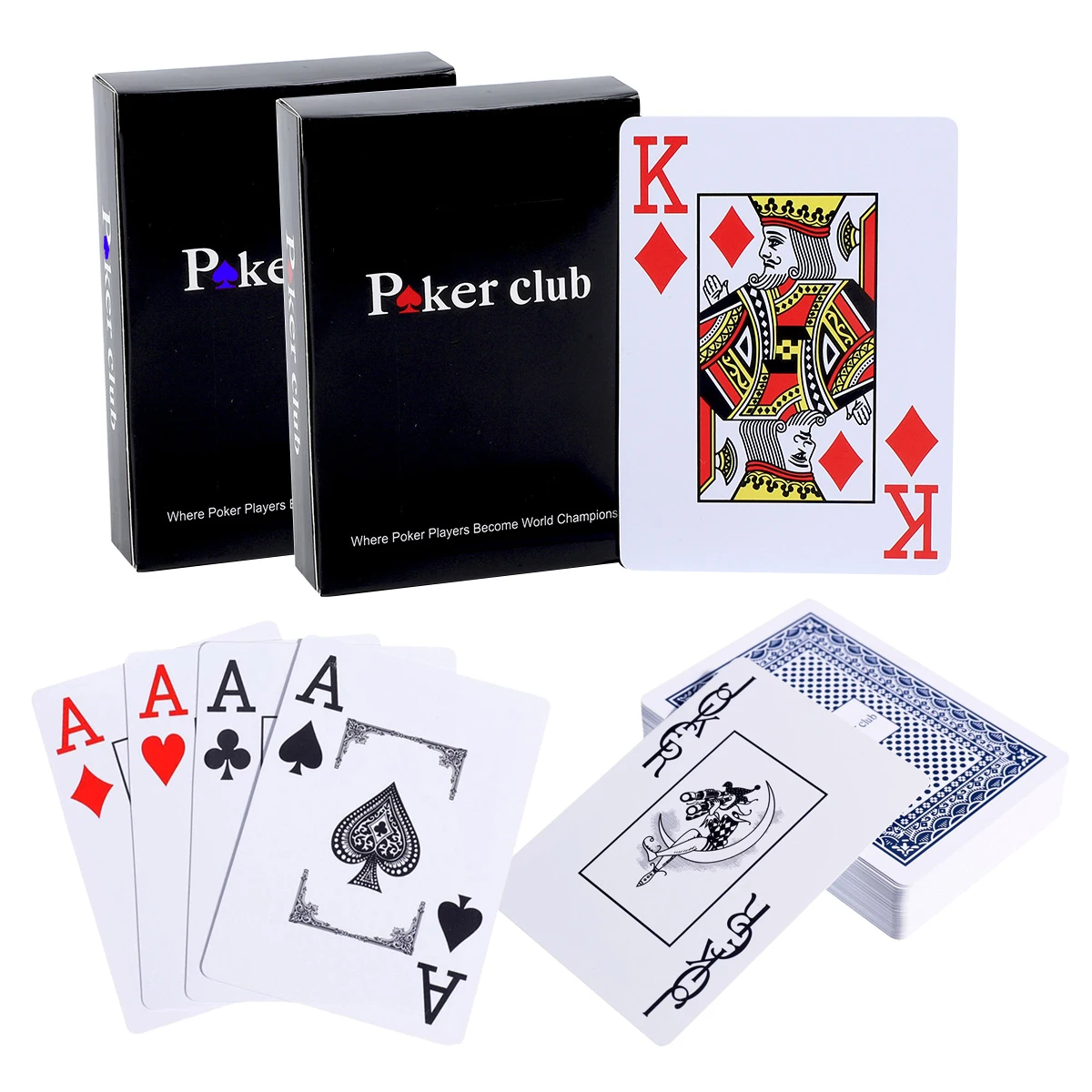 1/2Deck Waterproof Baccarat Texas Hold'em Plastic Playing Cards PVC Poker Club Cards Red and Blue Bridge Game Family Card Games