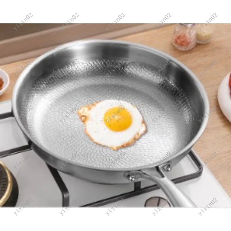 High-End Titanium Alloy Frying Pan Uncoated Non-Stick Gas Stove Steak Pancake High Quality Cookingware