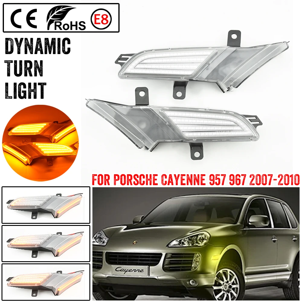

2 шт., Светодиодные поворотники для Porsche Cayenne 957 967 2007-2010 95563103510