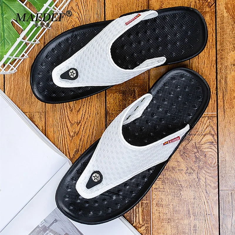 Men Fashion Non-Slip Flip Flops 2026 Summer Slippers Outdoor Beach Soft Comfortable Men Shoe Slip on High Quality Travel Sandal