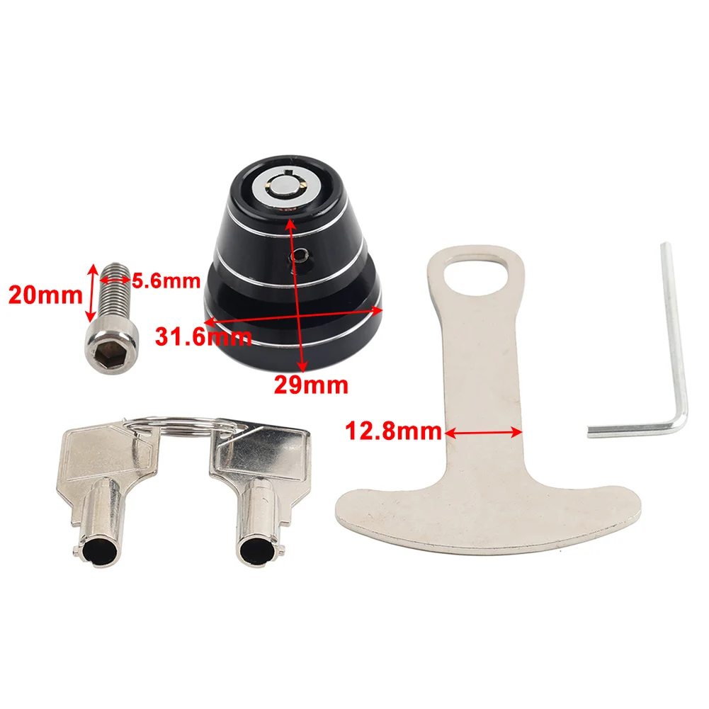 Motorcycle Anti Theft CNC Aluminum Handlebar Helmet Lock Kit For Can Am Spyder RT F3