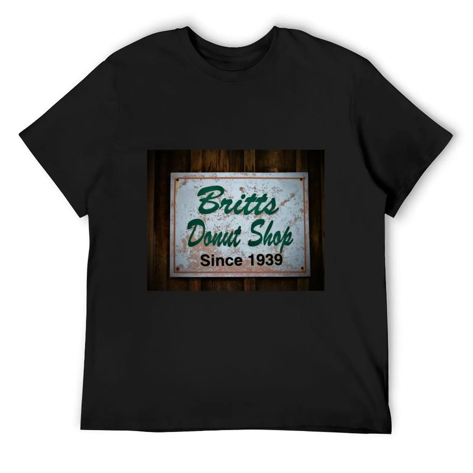 

Britt's Donut Shop Sign 1 T-Shirt korean fashion street wear shirts graphic tees t shirts men