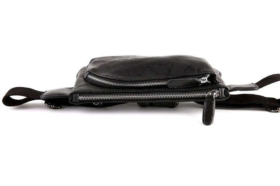 Modische Herren-Brusttaschen Luxuriöse Leder-Brusttasche Herren-Hüfttasche Einfarbige Herren-Umhängetasche Handy-Schultertasche Umhängetaschen – Detail 18