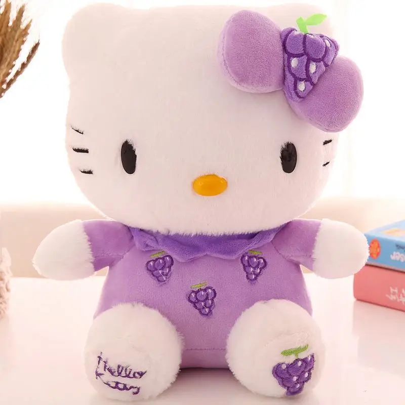 Sanrio หมอนตุ๊กตาน่ารักลาย Hello Kitty, ตุ๊กตาสัตว์ยัดนุ่นสำหรับเด็กของขวัญวันเกิด