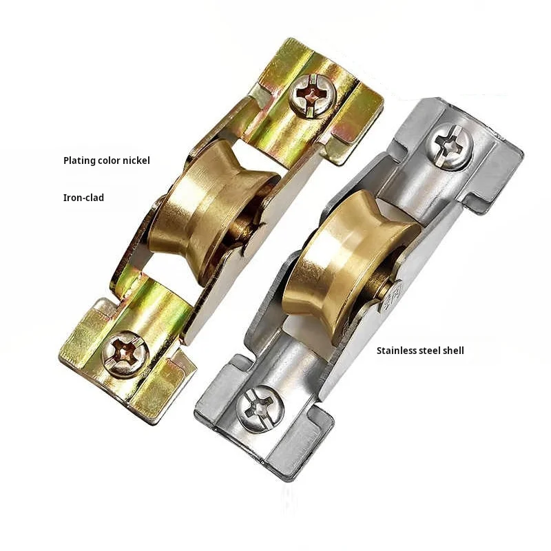 

4PCS 65 Old Aluminum Alloy Door Window Pulley Sliding Door Floor Window Sliding Track Glass Lower Wheel Sliding Door Accessory