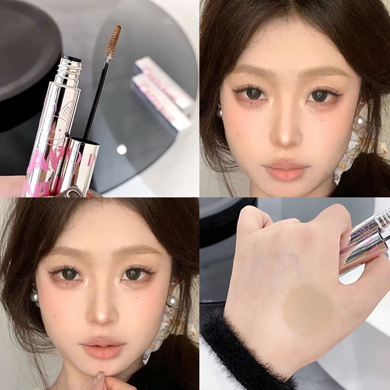 Cappuvini Dye Eyebrow Cream Waterproof Small Comb Eyebrow Powder Eyebrow Pencil Cream Eyebrow Makeup Cosmetic Brown Coffee Color