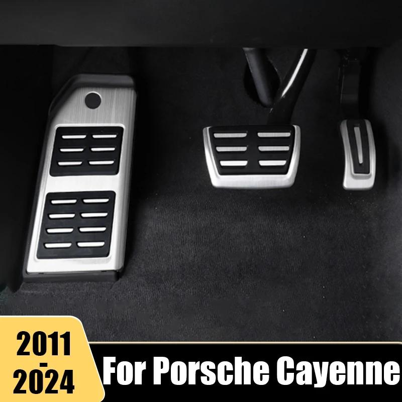 

For Porsche Cayenne 2018-2023 2024 Cayenne 958 2011-2017 Car Accelerator Fuel Brake Pedal Foot Rest Pedals Pad Cover Accessories