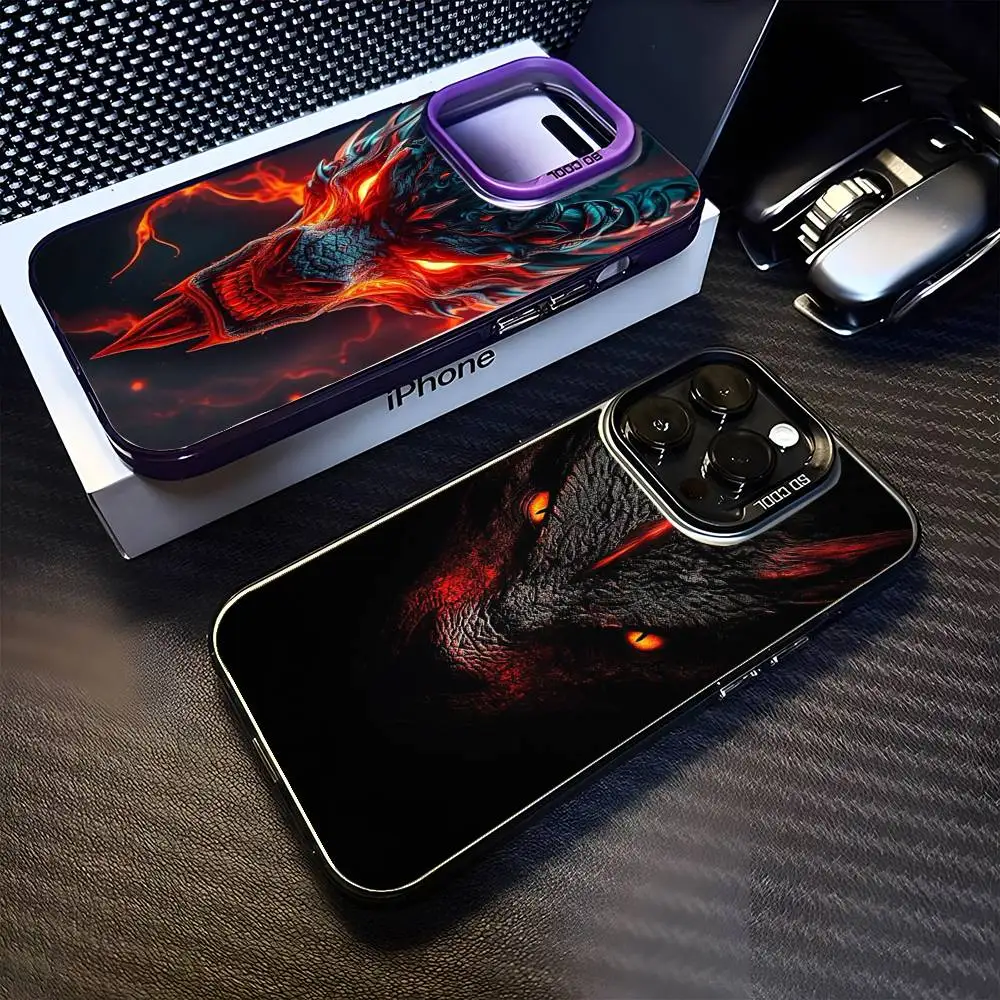 

Dragon Phone Case For iPhone17,16,15,14,13,12,11 Plus,Pro Max Purple Matte Shockproof Cover