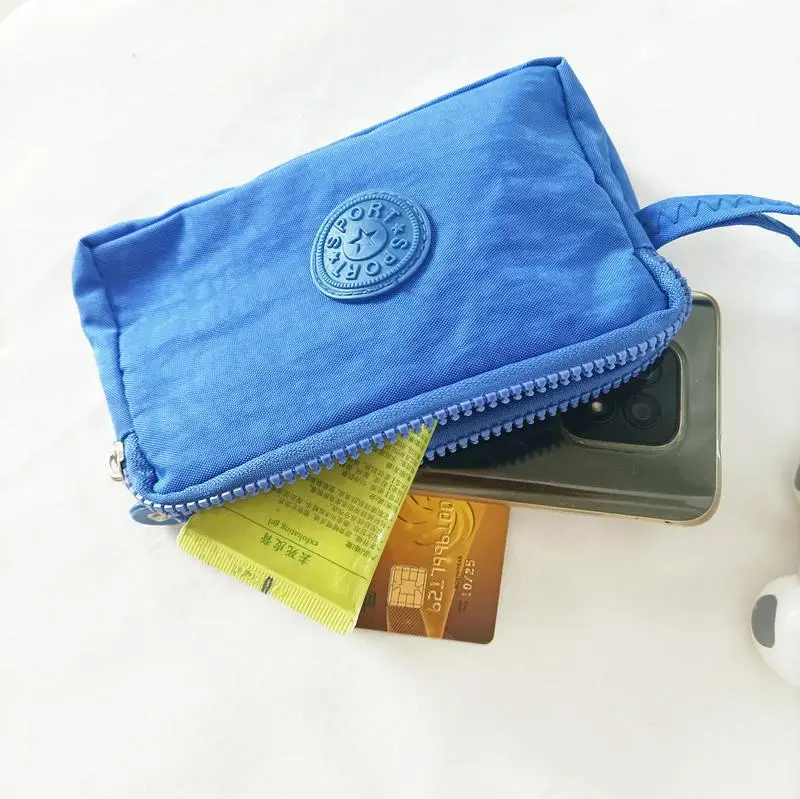 

Korean Fabric Hand-held Coin Purse for Women, Long and Fashionable, with Three Layers of Zipper and Large Capacity