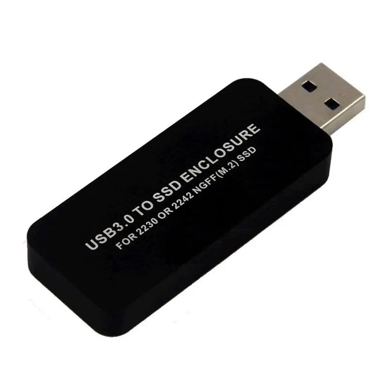 a16i-usb30-type-a-to-ssd-エンクロージャケース-ケーブルなし-ngff-b-key-sata-プロトコル対応-2230-または-2242-m2-ssd-用、シルバー