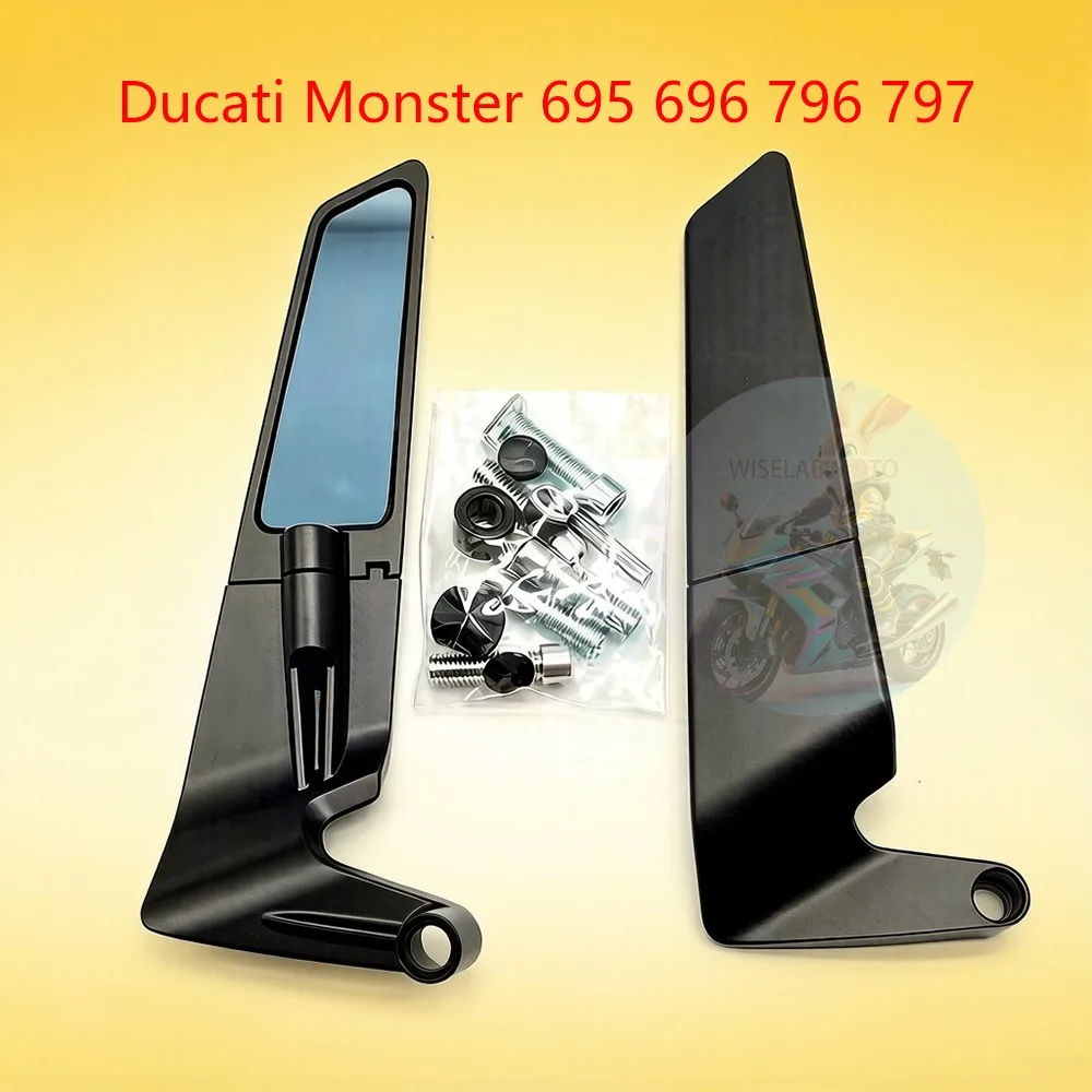 For Ducati Monster 695 696 796 797 821 937 950 1200 Motorcycle Mirror Kits Adjustable Mirrors Motorcycle Wing Mirrors