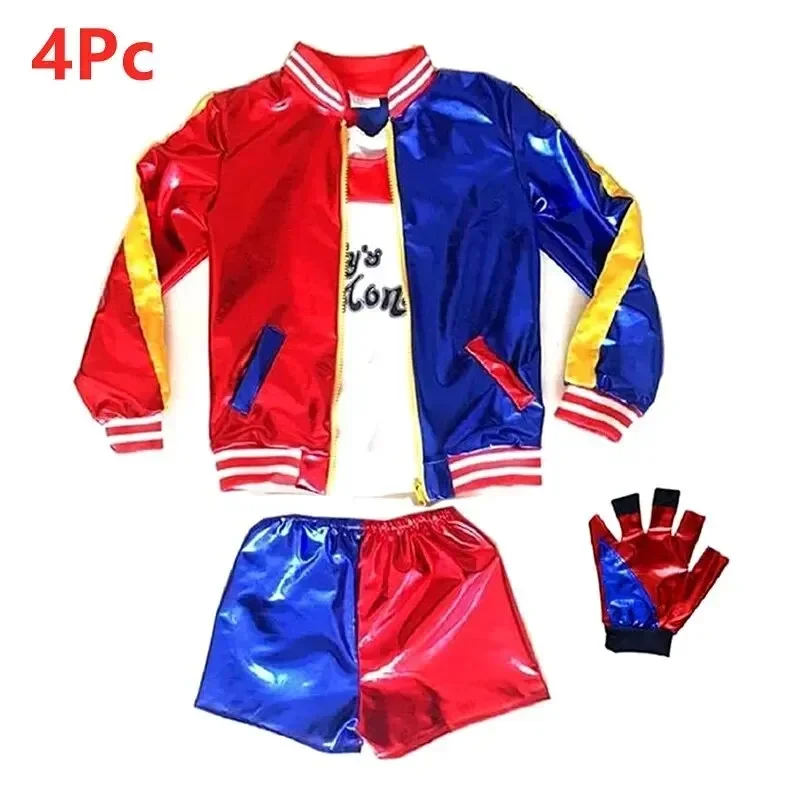 Child Clown Girl Role Playing Game Costume Film Clown Girl Embroidered Coat Halloween Execution Costume Accessory Se