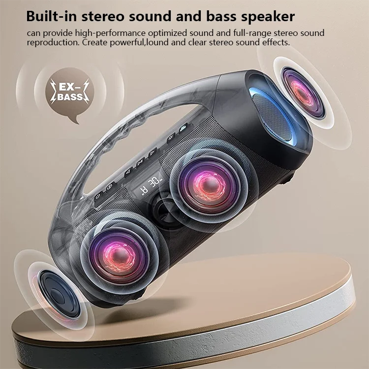 F29-K Waterproof IPX7 Wireless Karaoke Speaker Outdoor Bluetooths Party Speaker big power 60W Portable Speaker