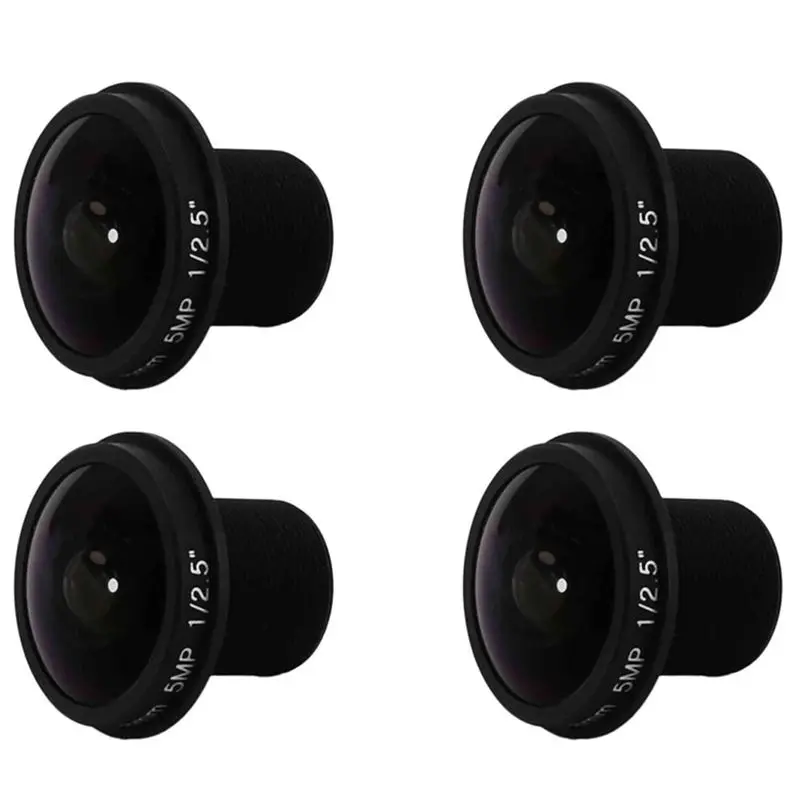 4X HD Fisheye Cctv Lens 5MP 1.8Mm M12X0.5 Mount 1/2.5 F2.0 180 Degree For Video Surveillance Camera Cctv Lenses
