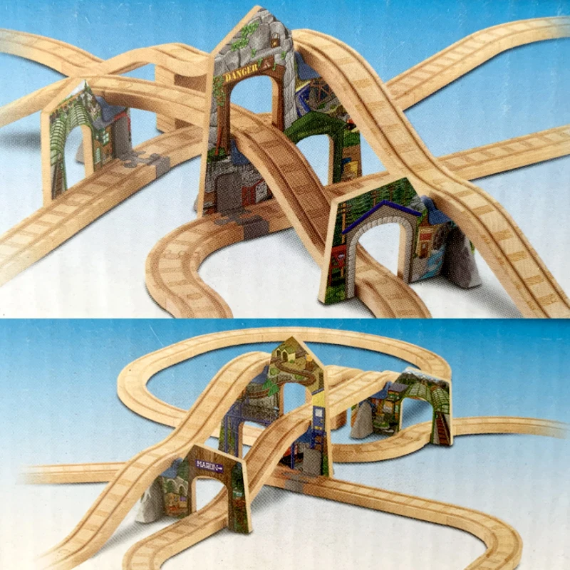 Free Shipping Toy Viaduct Accessories Portfolio Wood Luxury Child Train Over Three Years Old Track  Special Scene Gift