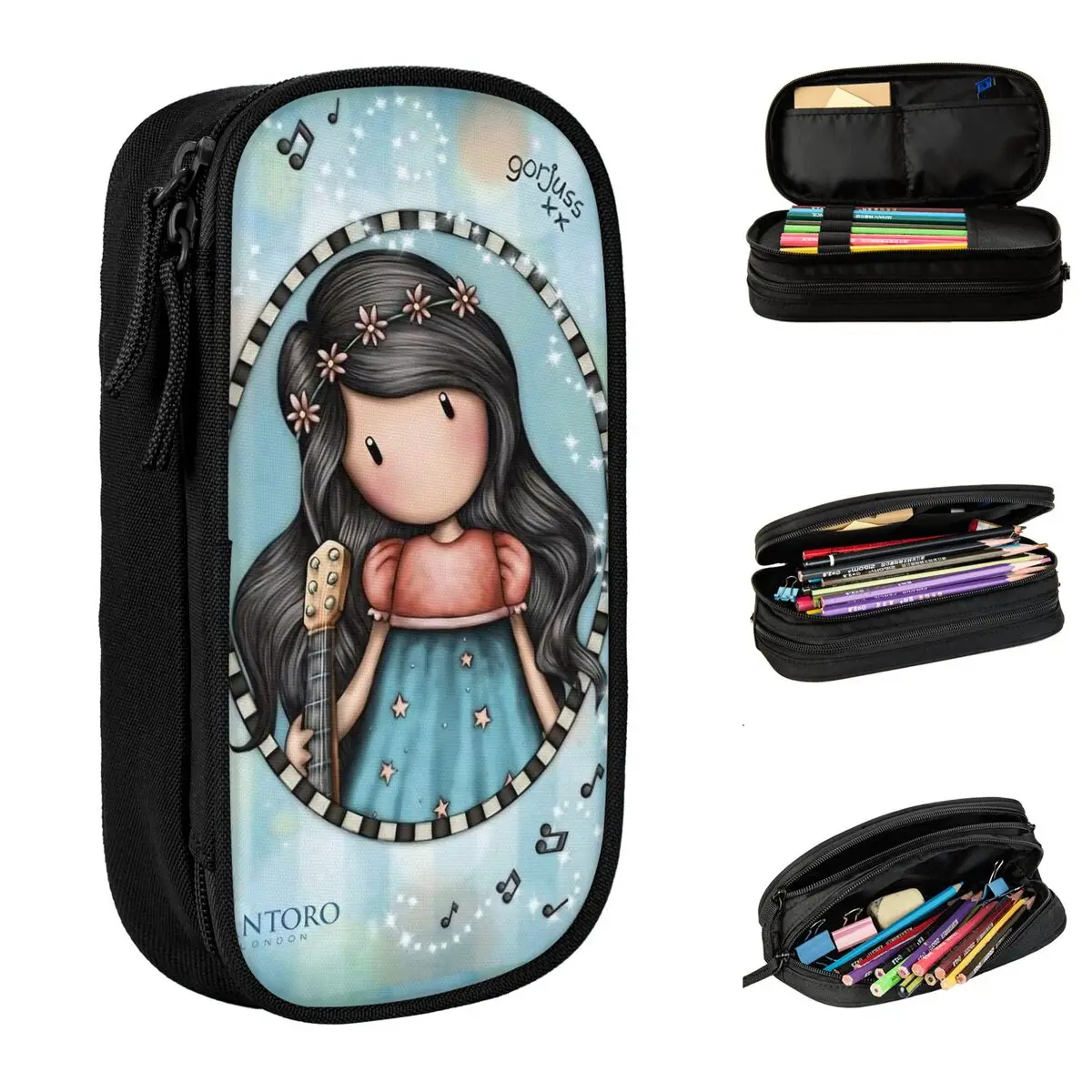 Cute Santoro Gorjuss Pencil Cases Cartoon Pencilcases Pen Holder for Student Big Capacity Bags Students School Zipper Stationery