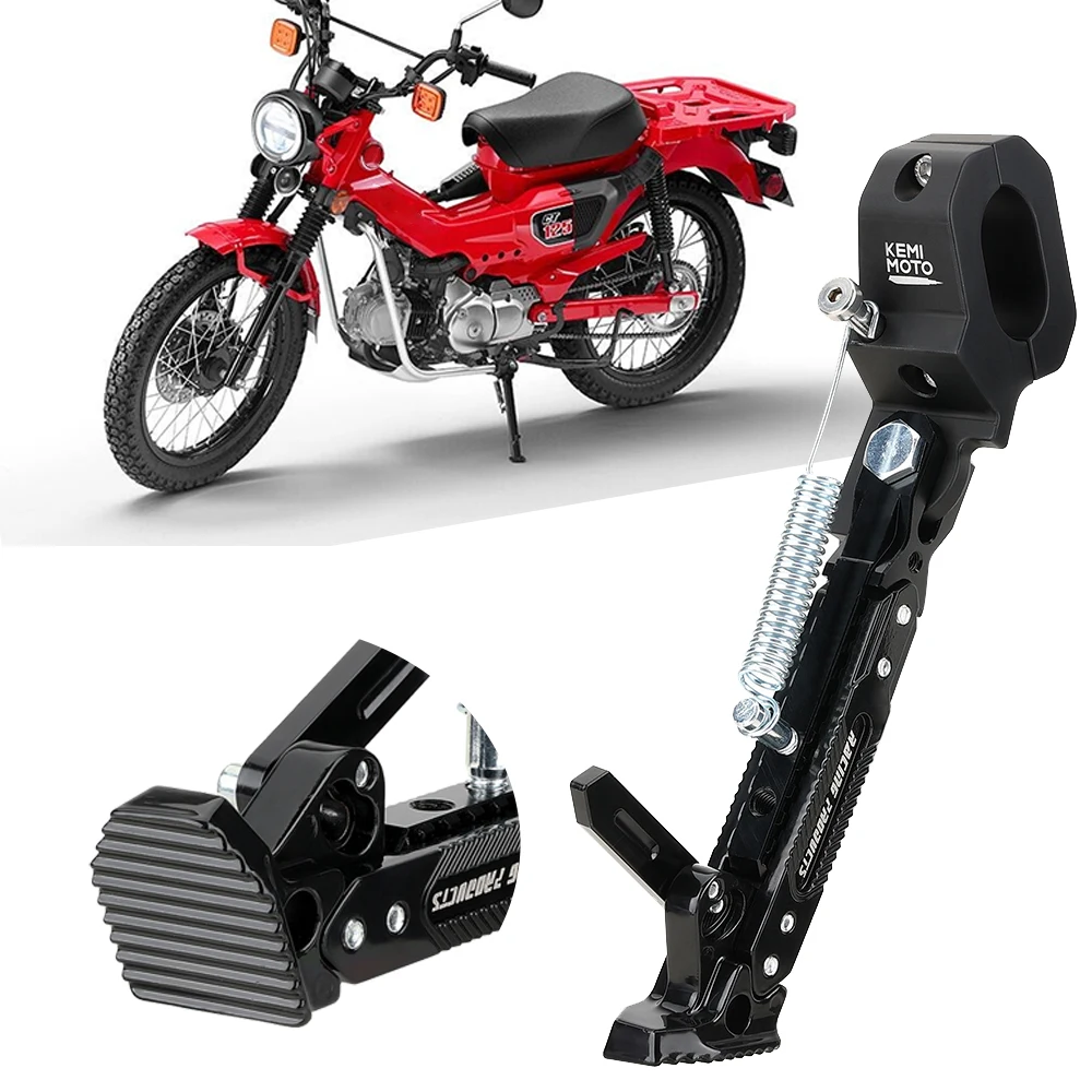 Motorcycle Kickstand Sidestand For Honda Hunter Cub Trail 125 CT125 Side Support Stand Foldable Parking Rack Accessories