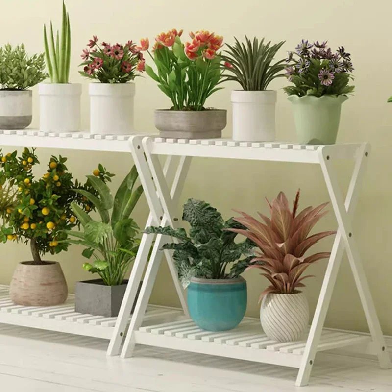 Flower Shelf Solid Wood Plant Shelves Multilayer Balcony Indoor Wall Plant Shelves Outdoor Garden Furniture Portafiori