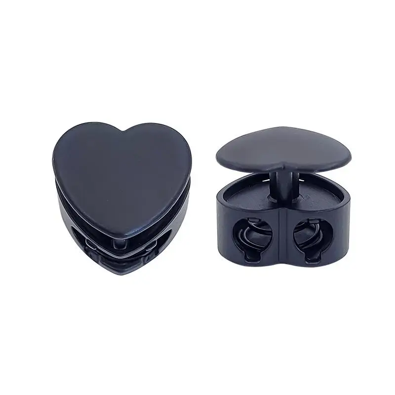 5 PCS Heart Shaped Zinc AlloySpring Buckles With Durable Premium Material Perfect For DIY Crafts Clothing Bags Drawstrings