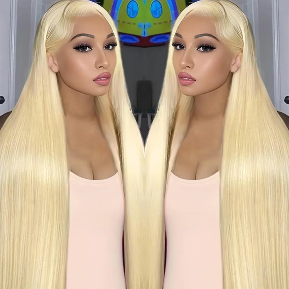

220% плотность, блонд # Парик из натуральных волос 613 Lace Frontal Bone Straight с прозрачной кружевной основой 13X4, парик с кружевной основой 13X6 HD для женщин
