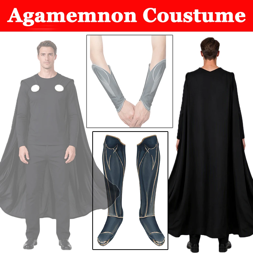 Men Accessories Wrist - Agamemnon Black Cloak Leg Guards Wrist