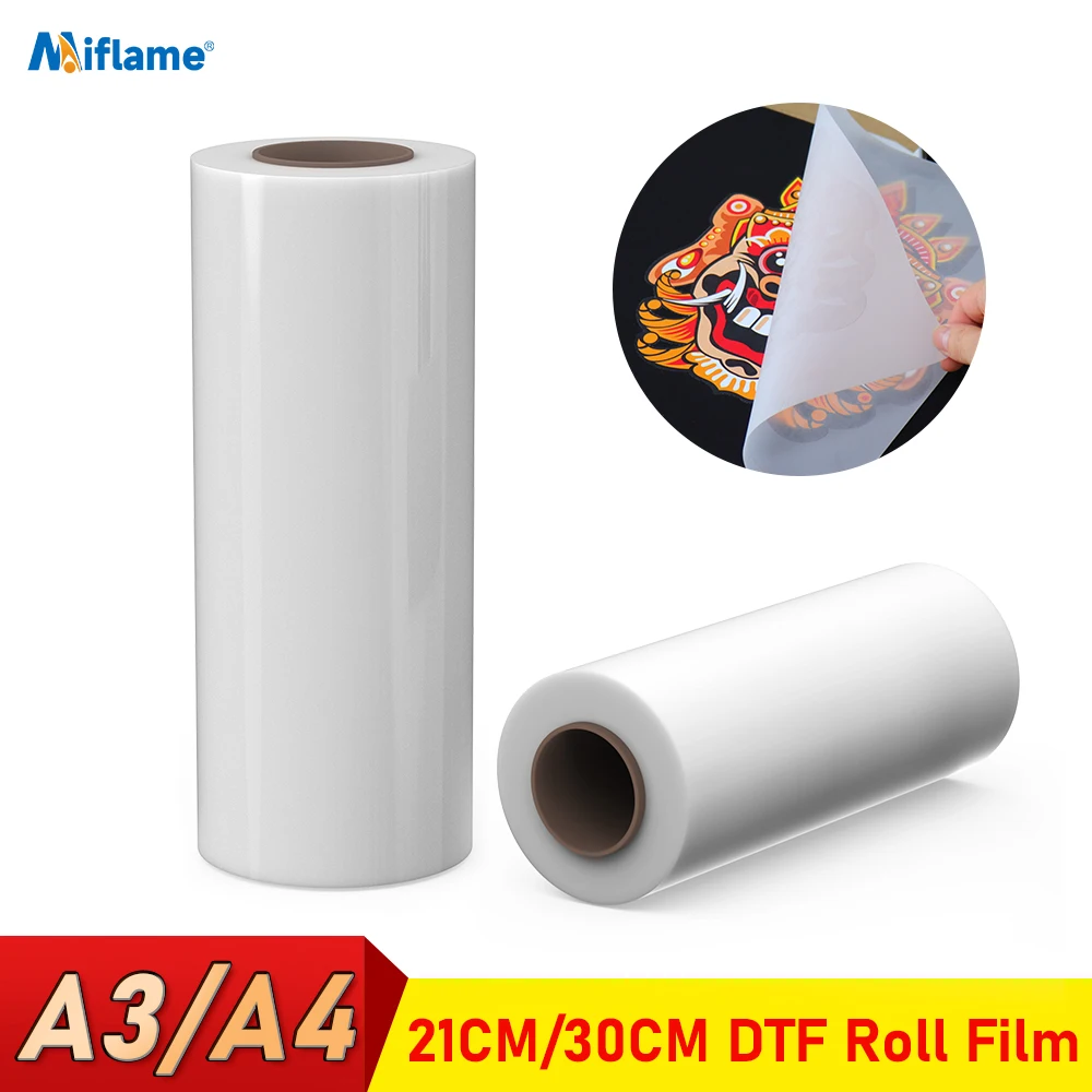 Imagem -01 - Filme de Impressão por Transferência Direta Papel em Rolo Dtf para Todas as Impressoras Dtf a3 a4 21cm 30cm x 100m filme de impressao por transferencia direta papel em rolo dtf para todas as impressoras dtf a3 a4 21cm 30cm x 100m 01