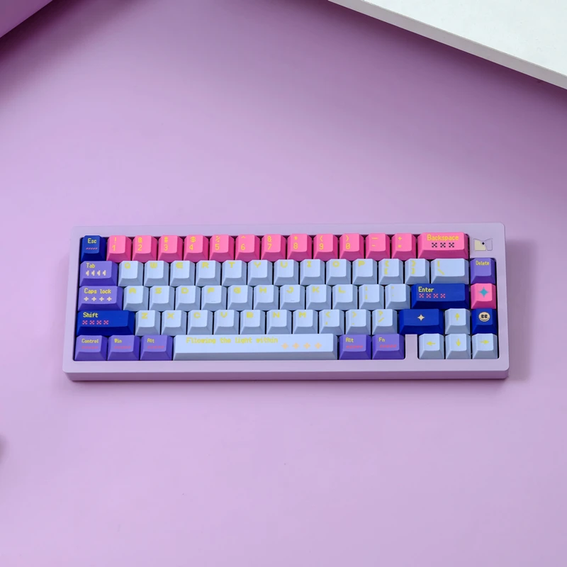 

1 комплект колпачков для клавиш Aifei Pixel Girl, колпачки для клавиш с сублимационной краской из ПБТ, колпачки для клавиш с вишневым профилем для клавиатуры MX Switch Wooting 60 80 87 96 980