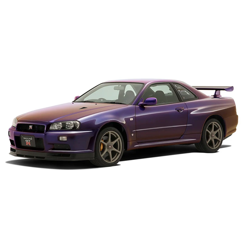 Aoshima 06250-06254 Static Assembled Car Model Toy 1/32 Scale For Nissan R34 Skyline GT-R Car Model Kit