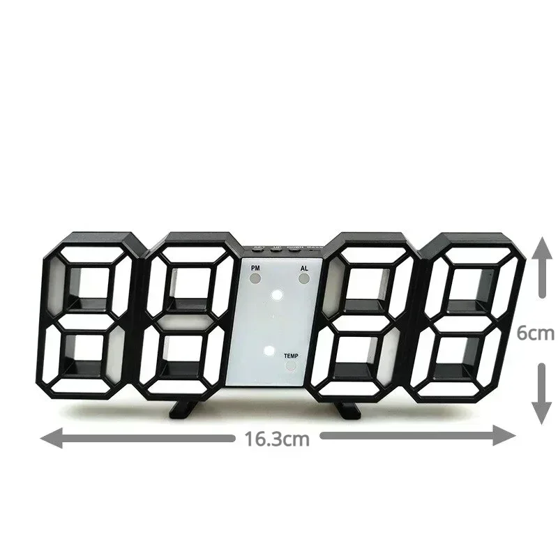 Wall Clocks Home Watches Mode Night Decoration for Bedroom Garden Digital Clock Glowing Electronic LEDs Decor Adjustable Watch