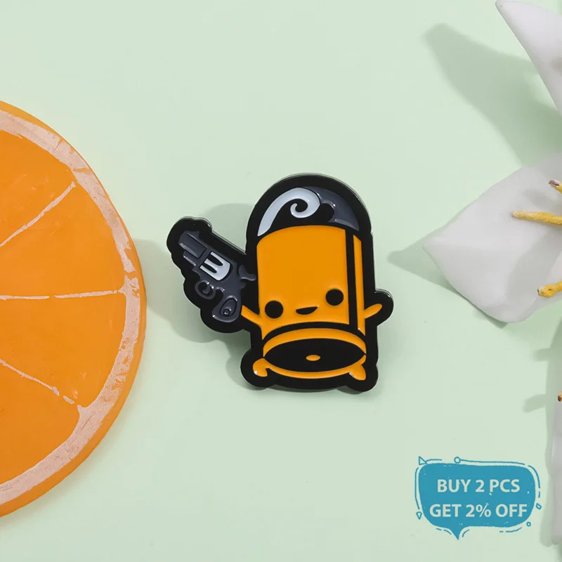 Anime Game Enamel Pin Custom Yellow Cartoon Characters Brooch Lapel Backpack Badges Funny Jewelry Gift For Kids Friends