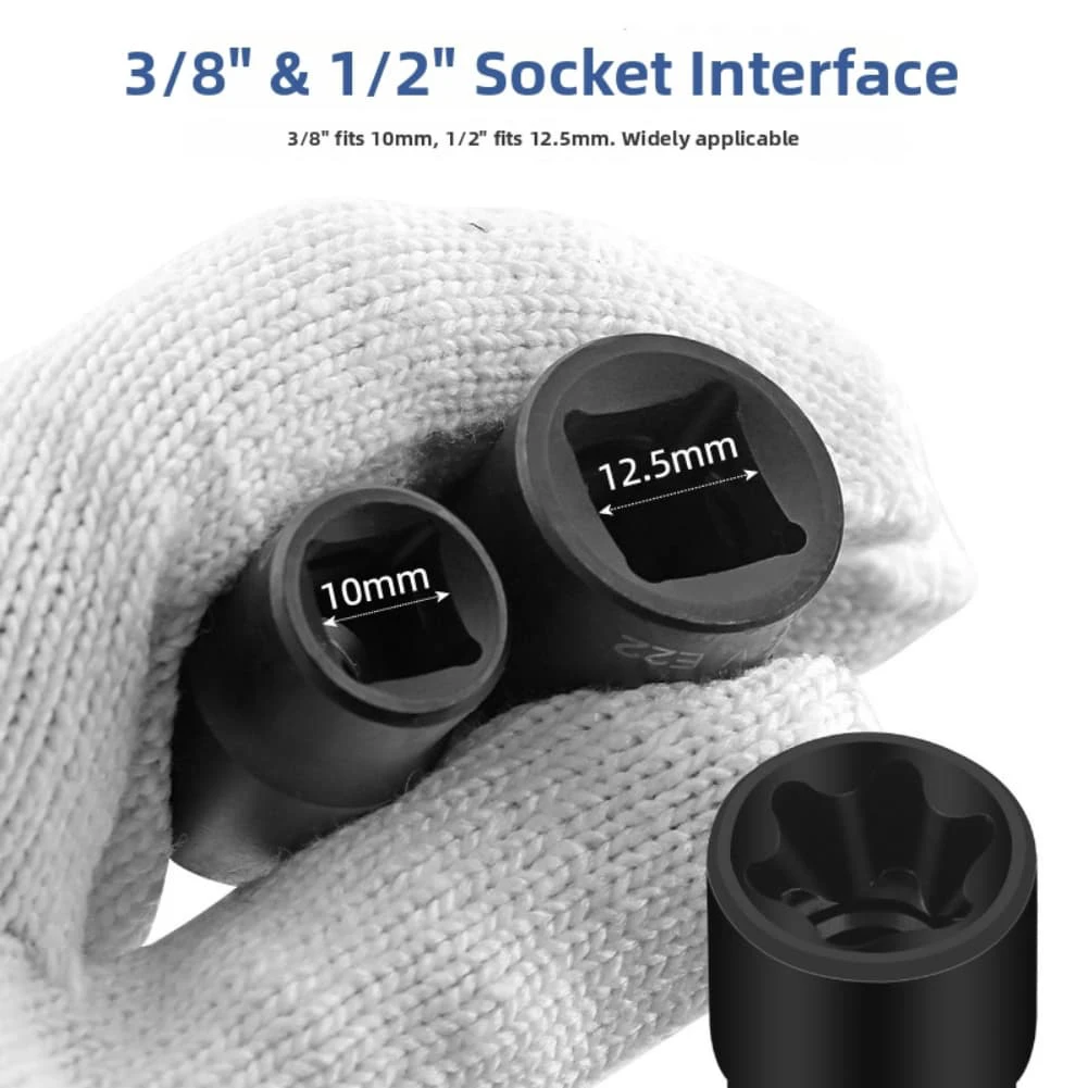 Precision Serrated E-Type Socket Set 50 Nm Torque Capacity Temperature Range -20 C To 150 C For Automotive Repair