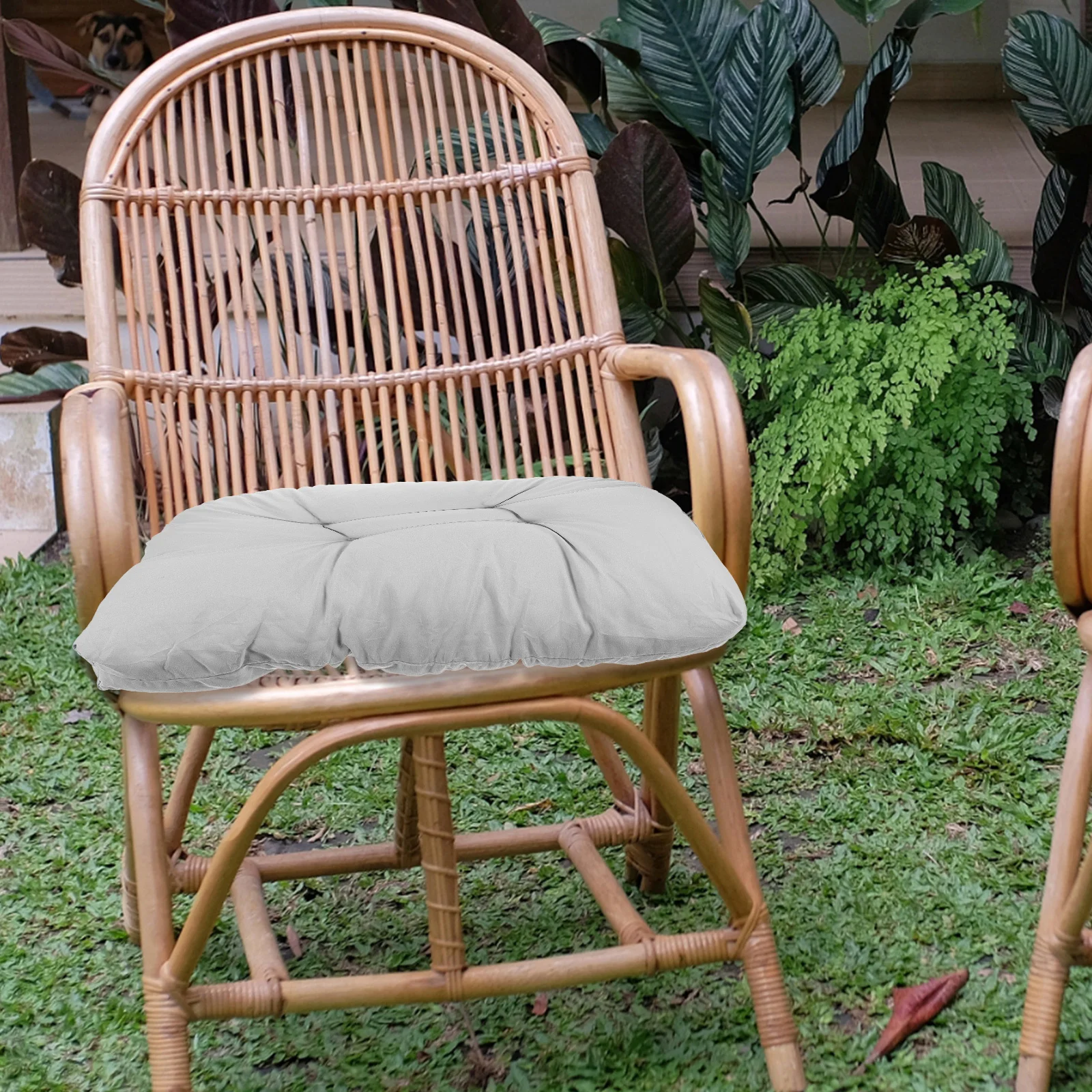 

Heavy Duty Outdoor Chair Cushions 2pcs Thickened Seat Pads for Garden Patio Wicker Chairs Floor Cushion Soft Durable Comfort