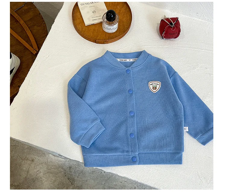 Frühling Herbst Jungen Mädchen Gestrickter Bedruckter Cardigan Baby V-Ausschnitt Langarm-Pullover Jacke Weiche Kinder-Unterwäsche Lässig für die Schule – Detail 14