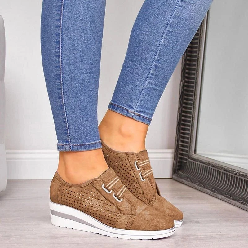 VIP Women Flock New High Heel Lady Casual Flats Women Sneakers Leisure Platform Shoes