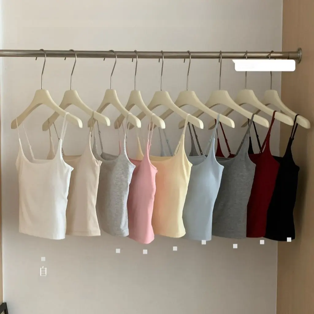 

Warm Xiaoai 702 Modal Camisole Slim-fit One-piece Top with Chest Pad Beautiful Back Design Women's Fashion Summer Tank Top