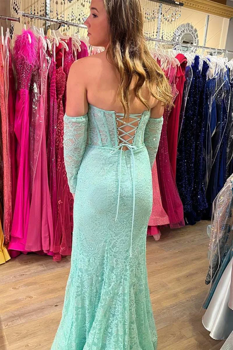 Schulter freie lange Ärmel Ballkleider für Frauen Abend formelle Party kleid Meerjungfrau Vestidos Para Mujer Elegantes y Bonitos