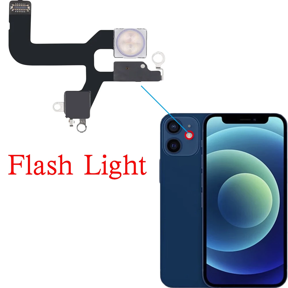 

Гибкий кабель для вспышки вспышки для IPhone 12 13 Mini Pro Max, замена разъема модуля фонарика
