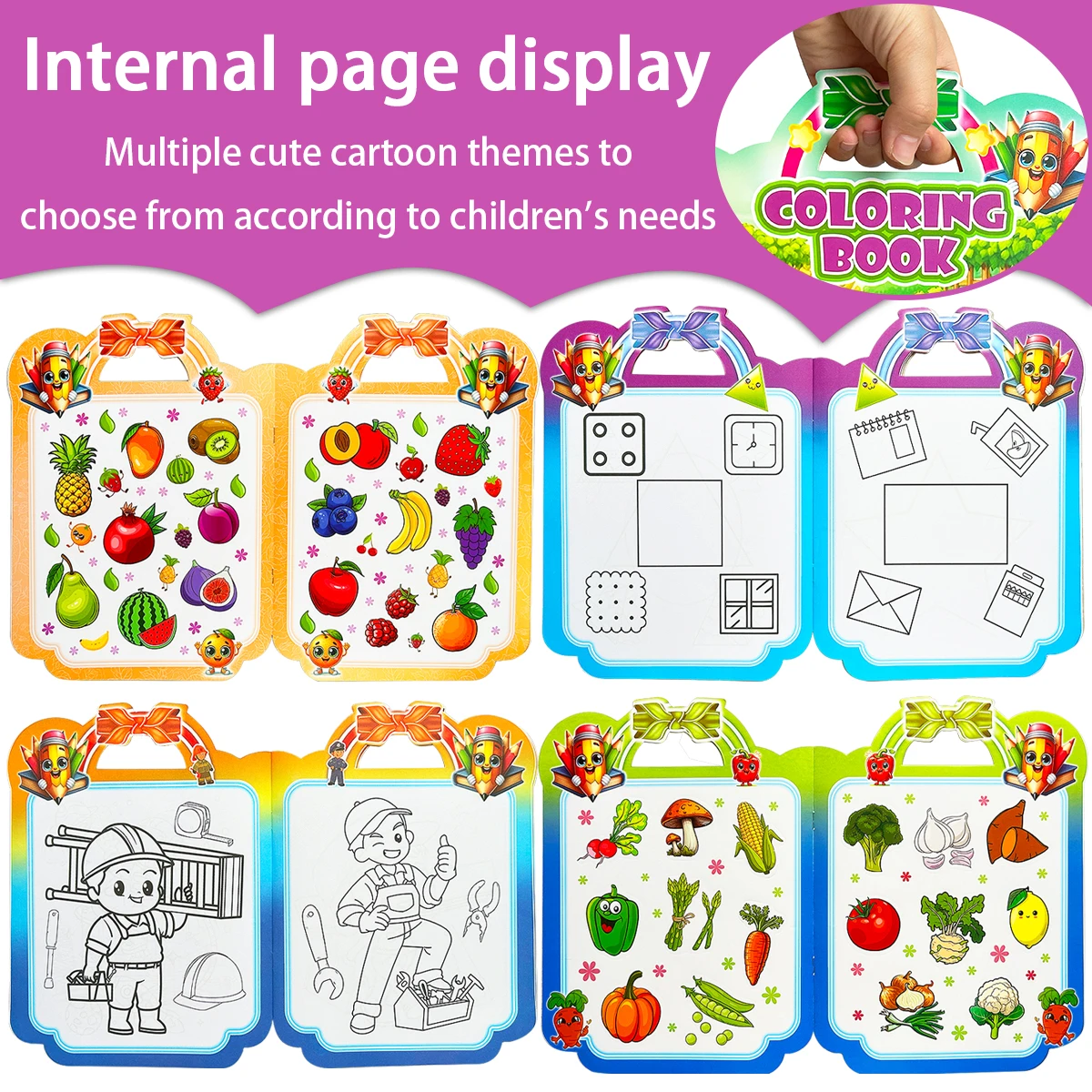 

Children's coloring books, creative cartoon coloring books, kindergarten family early education enlightenment