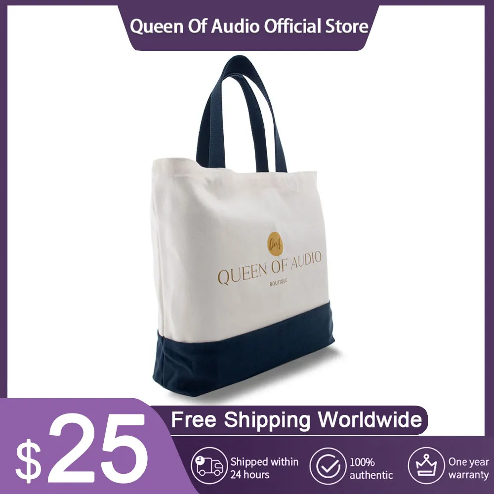 

New Original QoA Portable Canvas Messenger Bag Large Capacity Tote Bag Women Shoulder Handbag Headphone Travel Outdoor Sports