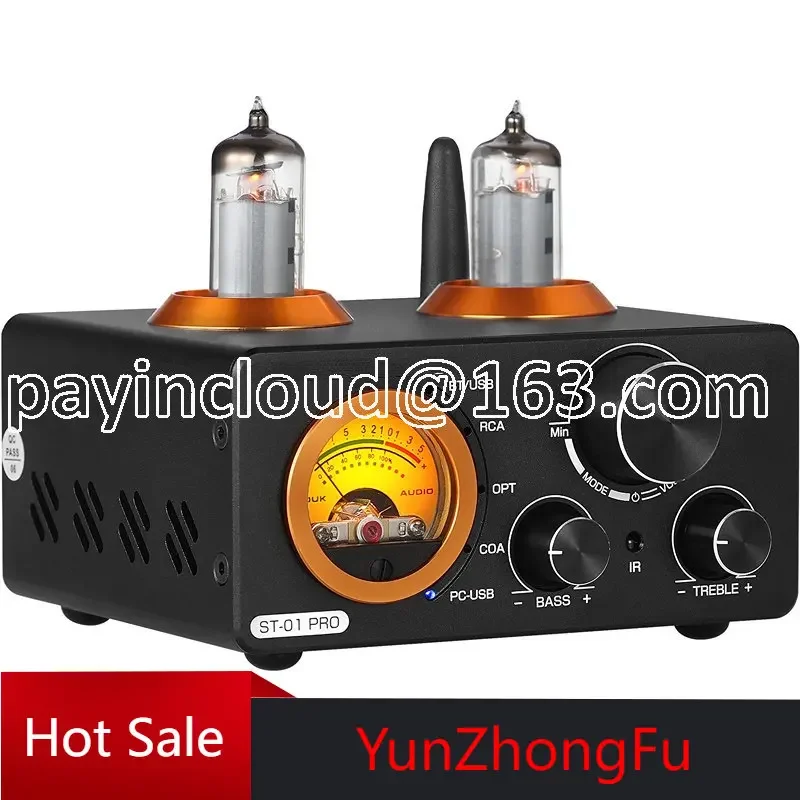 Bluetooth 5.0 Electronic Tube Amplifiers Fiber Coaxial USB Decoding Audiophile Tube Amplifier Subwoofer Power Amplifier VU200W