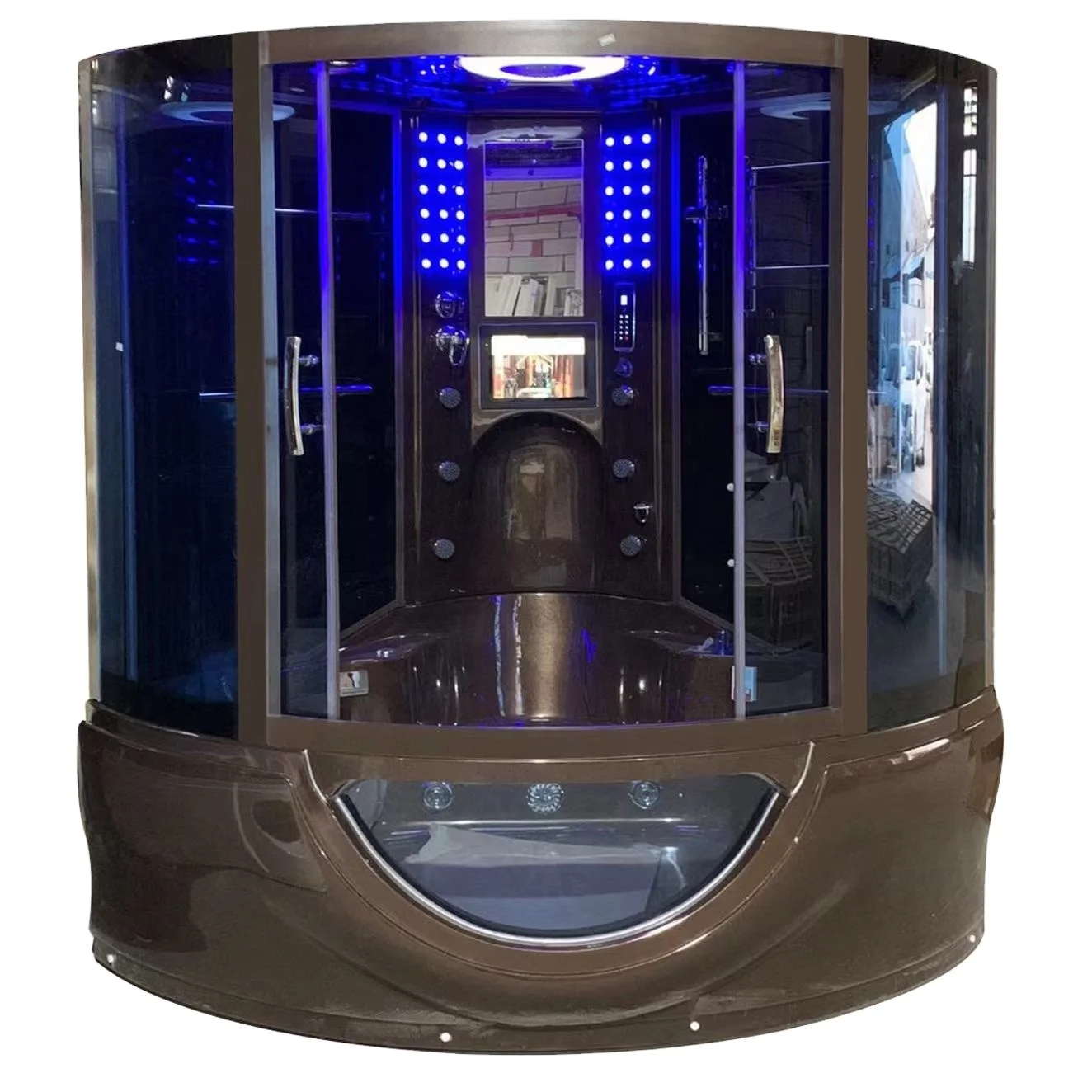 

Luxury Whole Complete Enclosed Glass Steam Shower Steam Shower With Tub And Led Light Steam Bath Shower Room