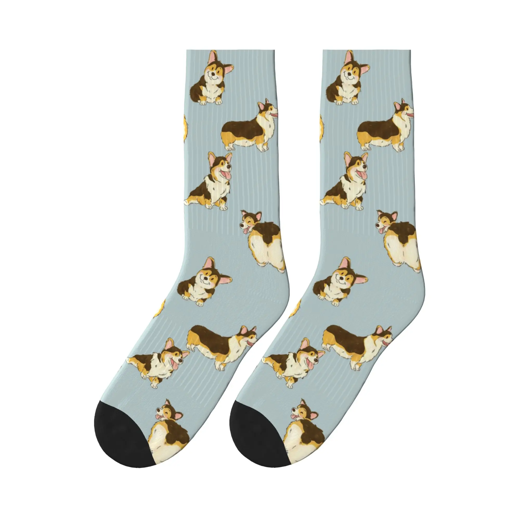 

Tri Color Corgi Dog Sports Socks High Quality Stockings All Season Long Socks for Unisex Birthday Present