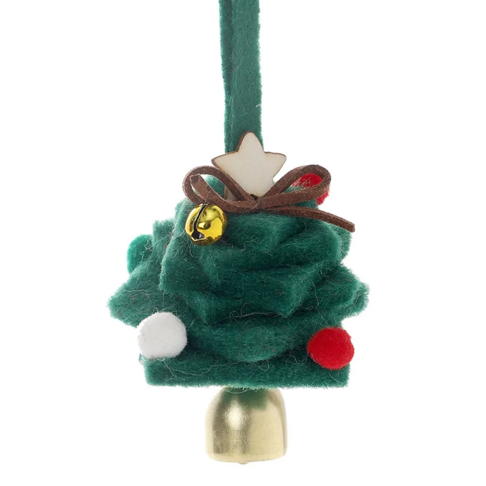

Felt Christmas Bell Pendant Crisp Sound Creative Xmas Tree Pendant Handmade Mini Christmas Jingle Bells Xmas New Year Decorative