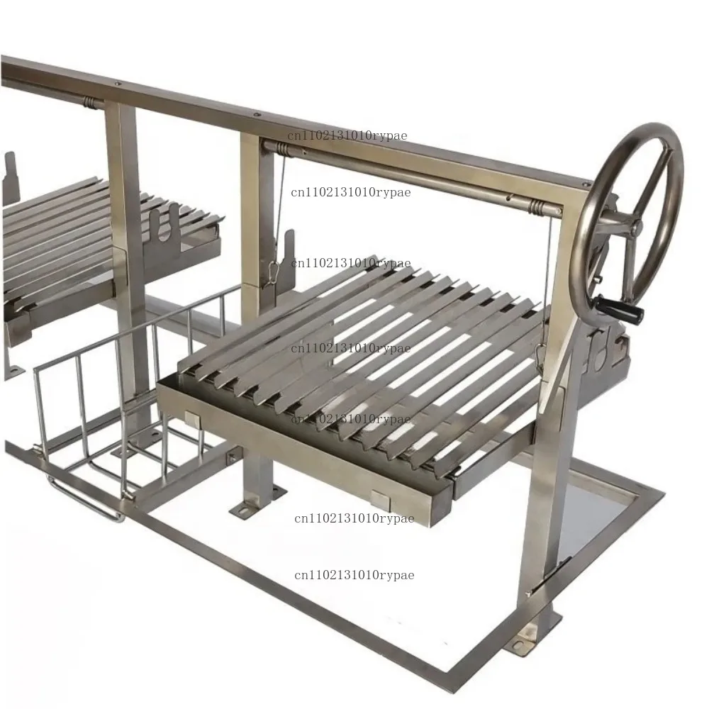Stainless steel new Argentine grill with wooden basket