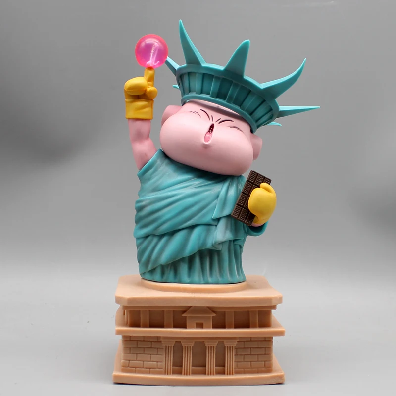 

20cm Dragon Ball Gk Fat Buu Anime Figure Cos Statue Of Liberty Funny Kawaii Desktop Decoration Statue Model Childrens Toys Gifts