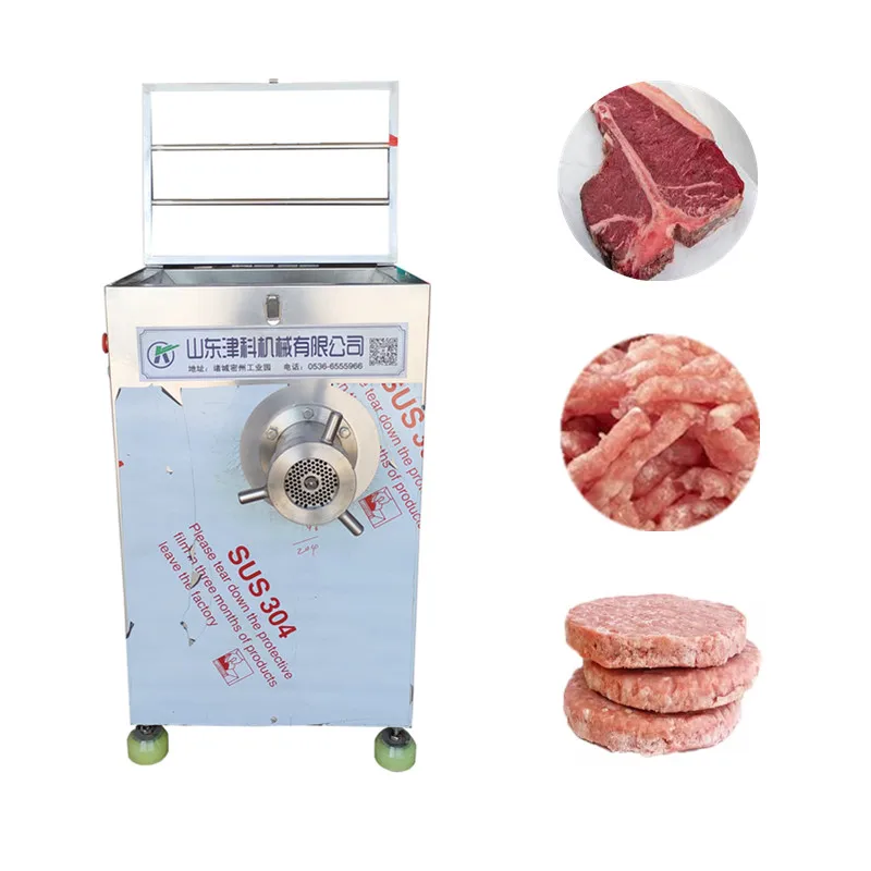 meat grinder for frozen High efficiency industrial electric frozen meat block grinder frozen meat sausage mincer machine