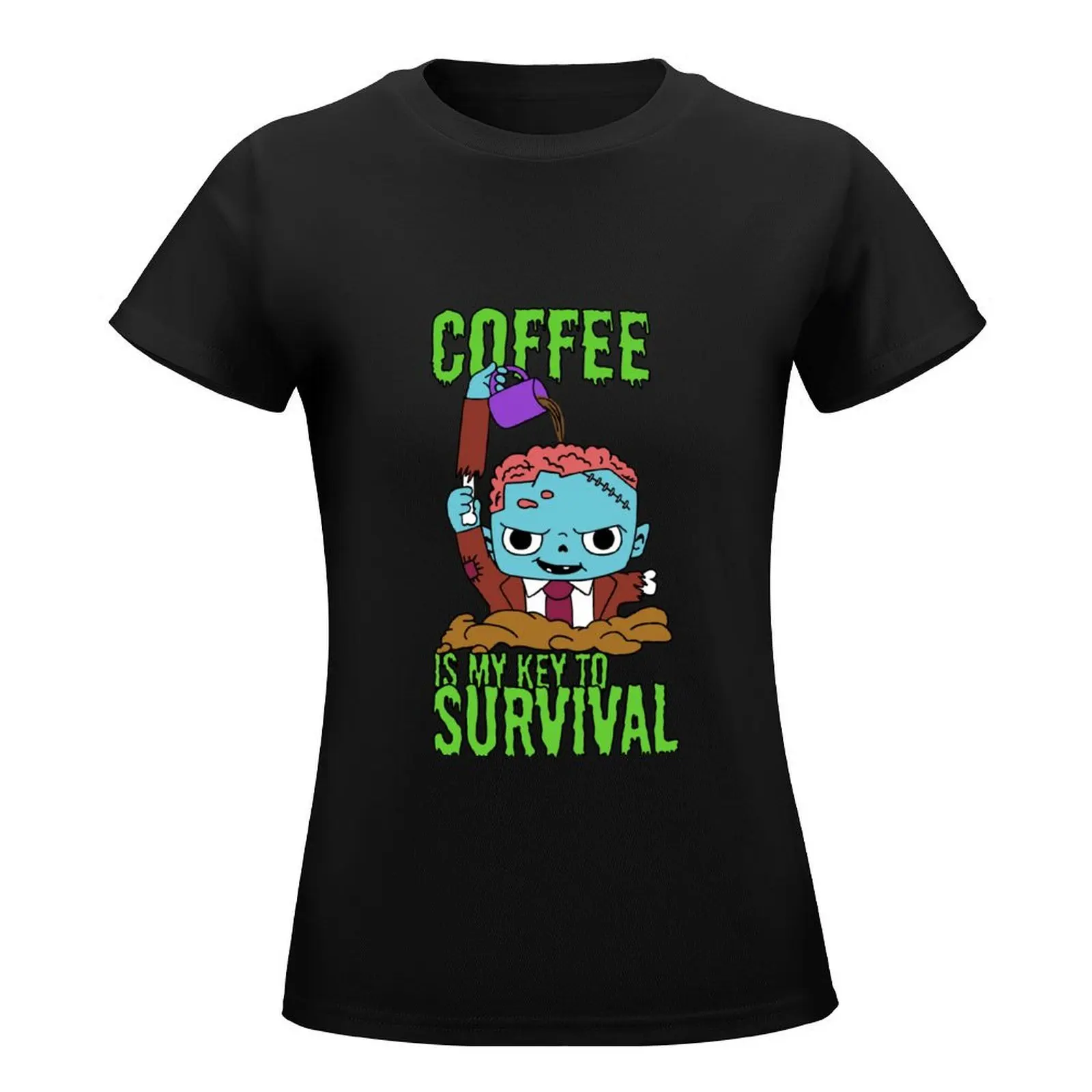 coffee is my key to survival T-Shirt cute clothes quick-drying anime sublime T-shirts for Women