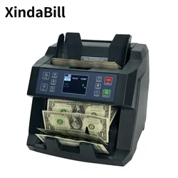 KT-5800 Vertical Money Counting Machine USD/EUR/MYR/IQD/PKR/LYD/ARS Fake Bill Bank Notes Detectors with Calculator TFT Display